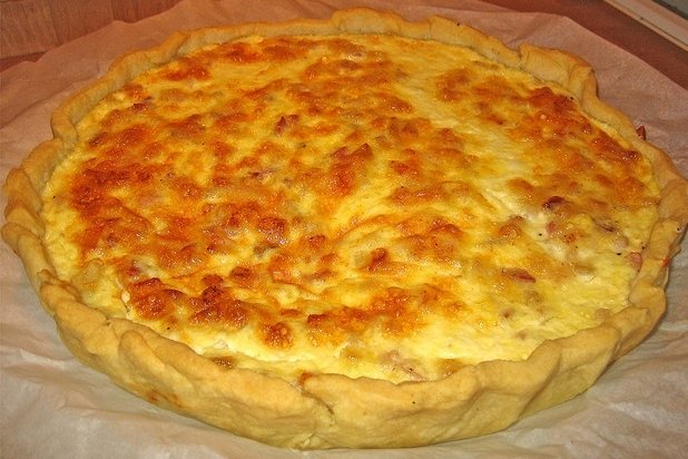 Receta de Quiche de jamón y queso