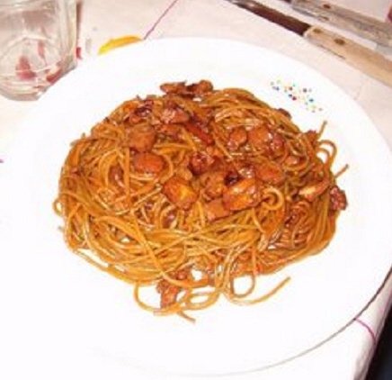Receta de Espaguetis con salchichas