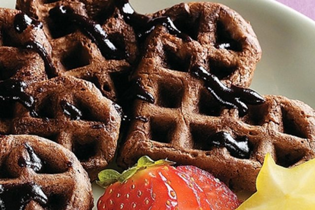 Receta de Waffles de chocolate